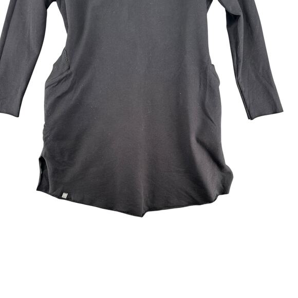 Errant Black Long Sleeve Tunic Dress With Pockets NWT Oversized Small Cotton - Picture 2 of 6